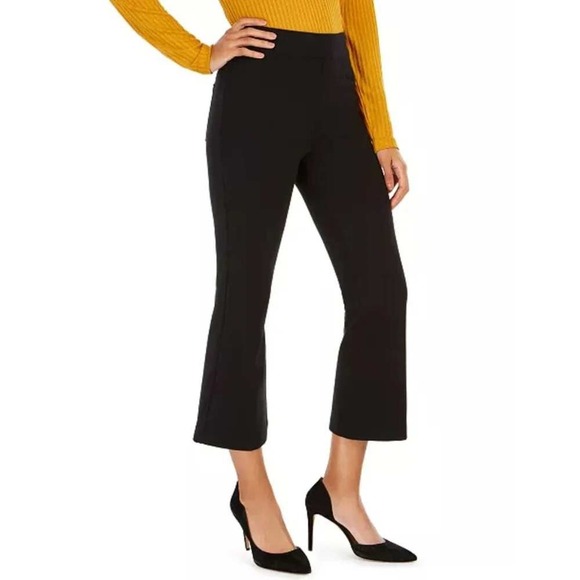 SPANX Pants - Spanx Perfect Pant Women XL Petite Black Cropped Flare Ponte Pull On Office